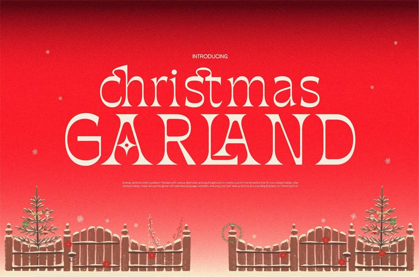 Christmas Garland Font
