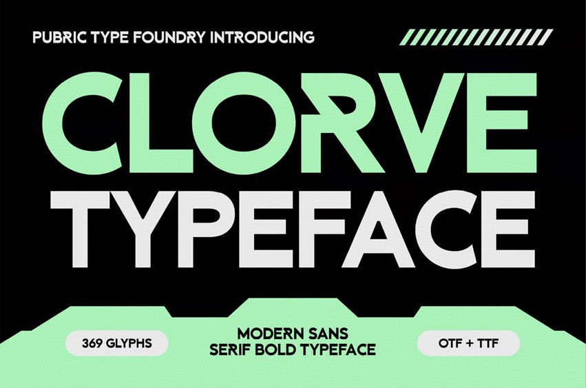 Clorve Typeface Font