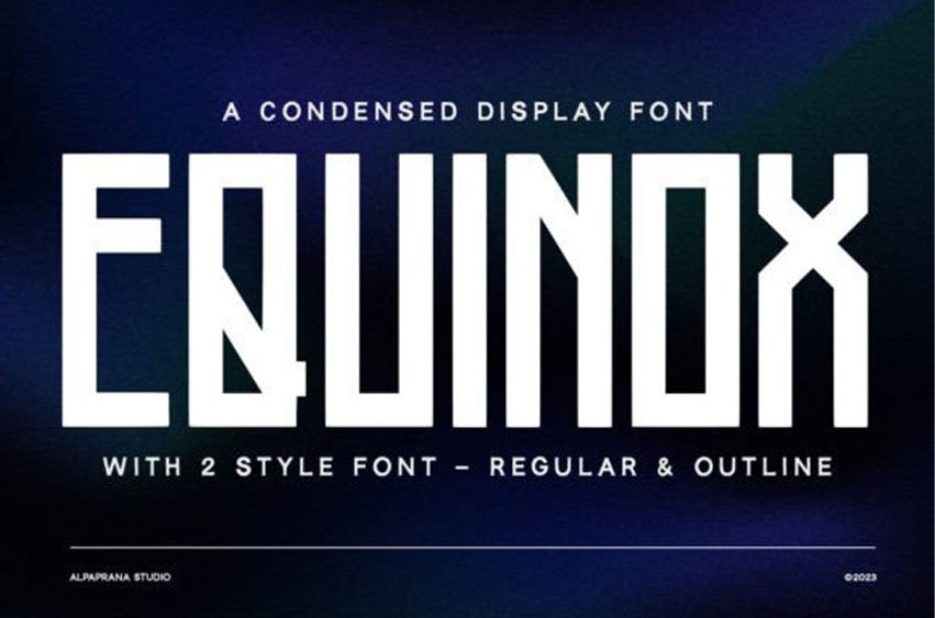 Equinox Display Font