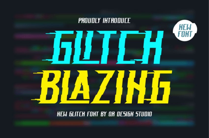 Glitch Blazing Font