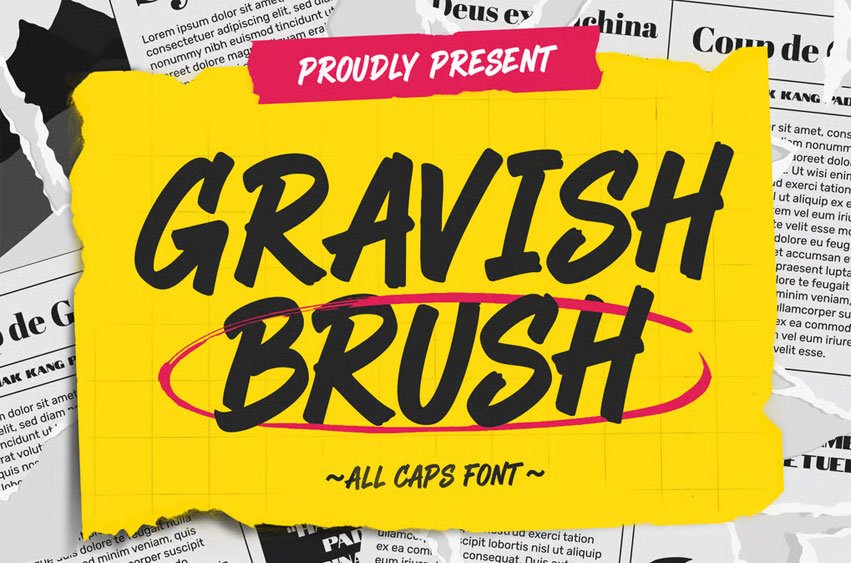 Gravish Brush Font