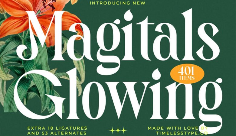 Magitals Glowing Font