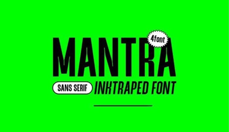 Mantra Inktraped Font