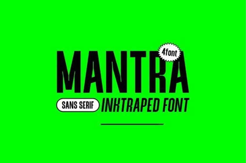 Mantra Inktraped Font