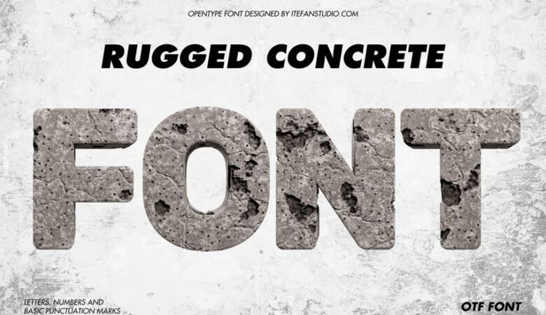 Rugged Concrete Font
