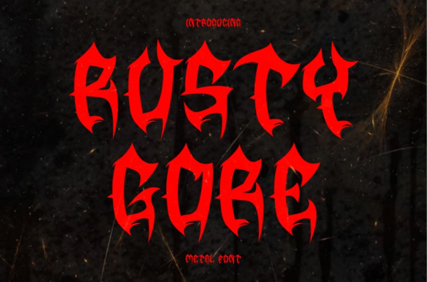 Rusty Gore Font
