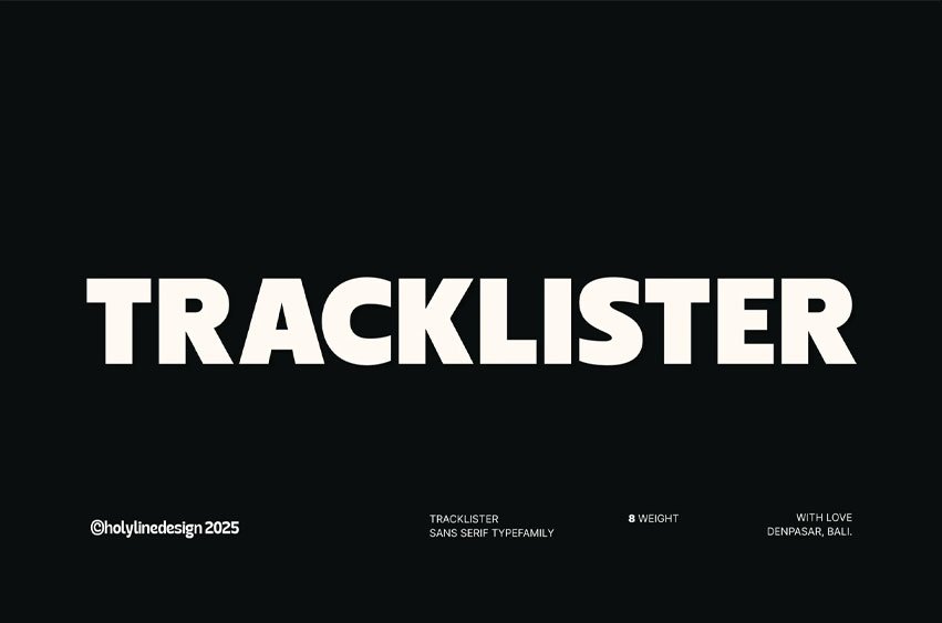 Tracklister Font