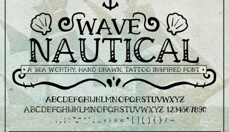 Wave Nautical Font