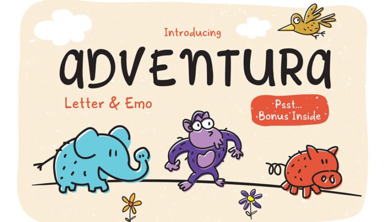 Adventura Letter & Emo Font