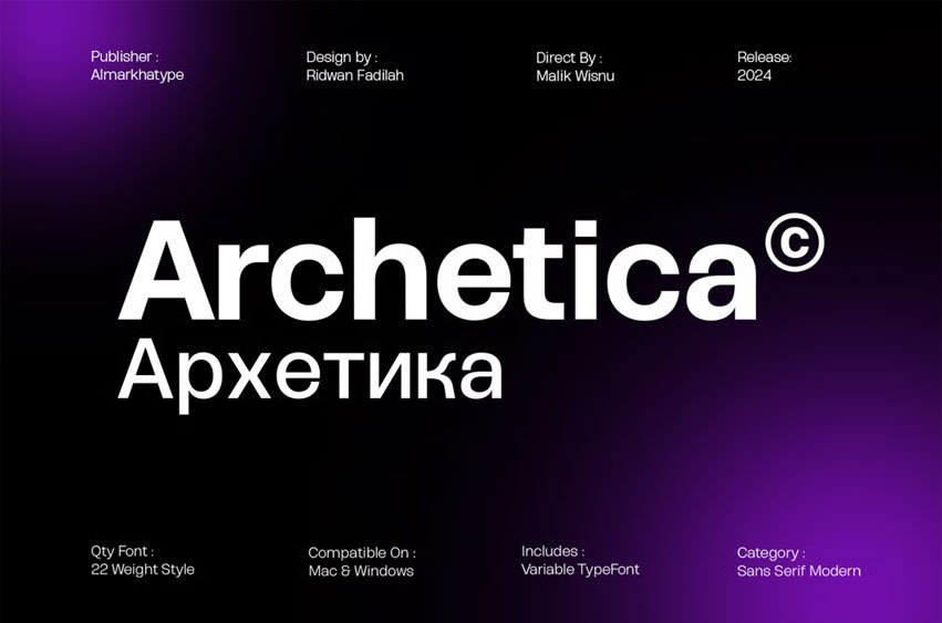 Archetica Font