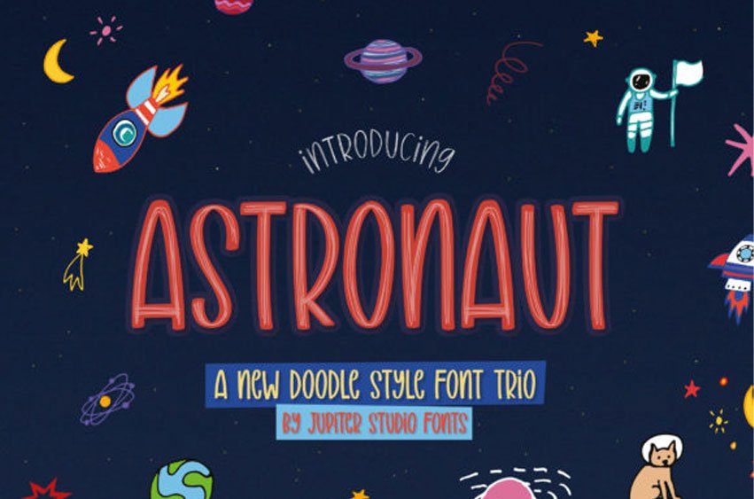 Astronaut Trio Font