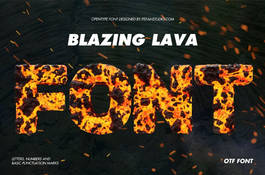 Blazing Lava Font