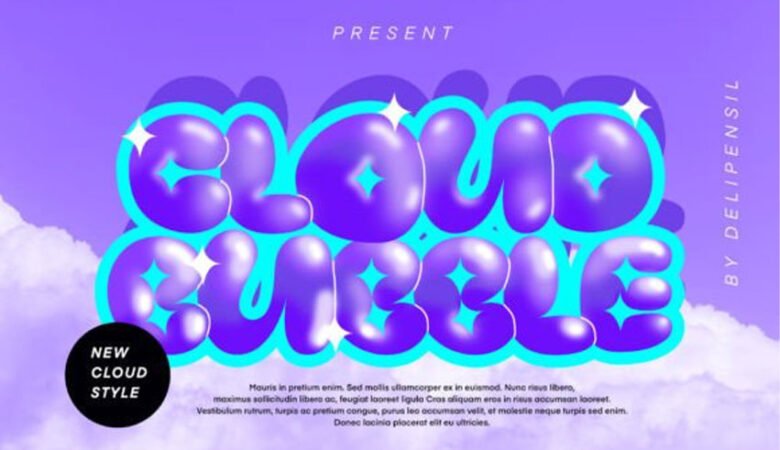 Cloud Bubble Font