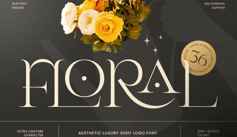 Floral Logo Font
