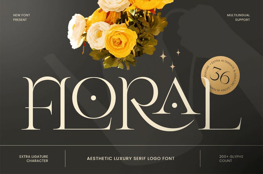 Floral Logo Font