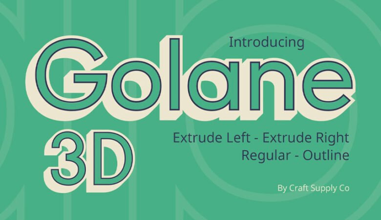 Golane 3D Font