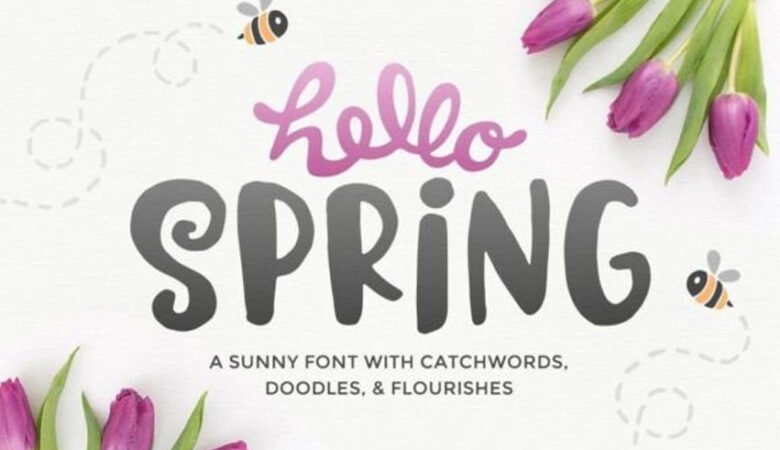 Hello Spring Doodle Font