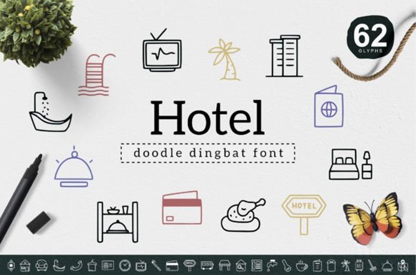 Hotel Dingbat Font