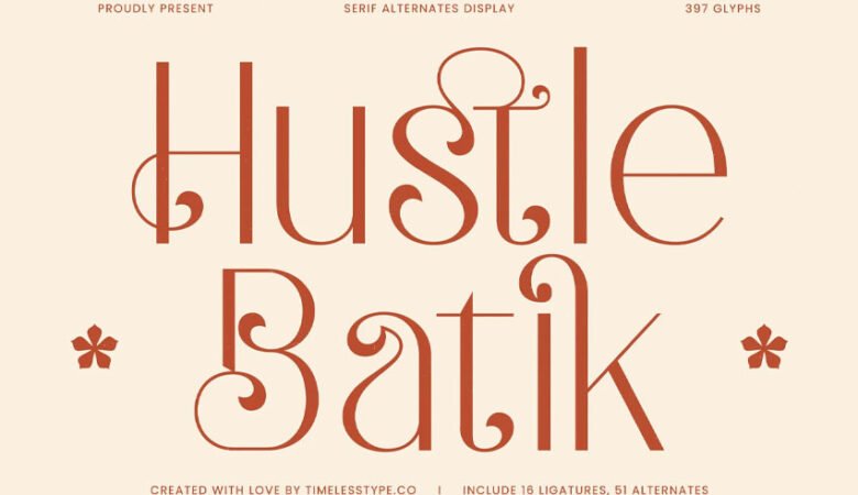 Hustle Batik Font