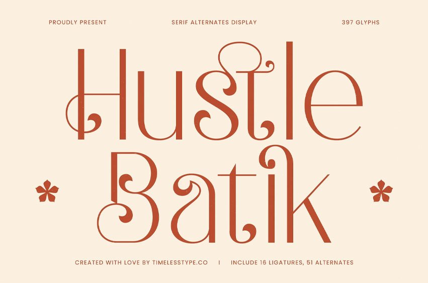 Hustle Batik Font