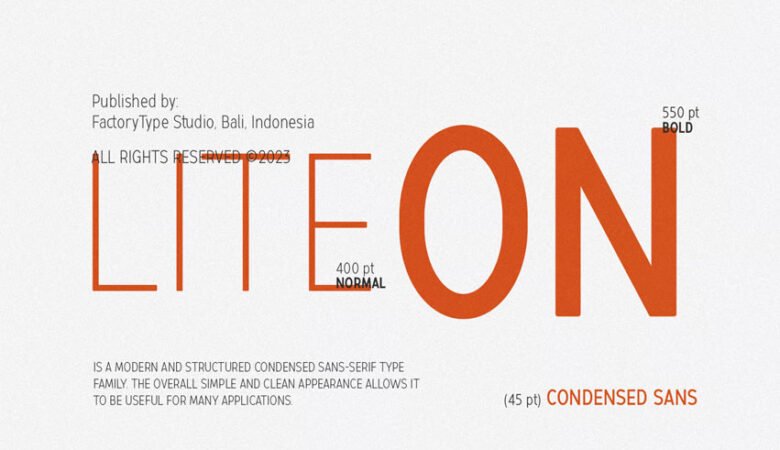 LiteOn Condensed Font