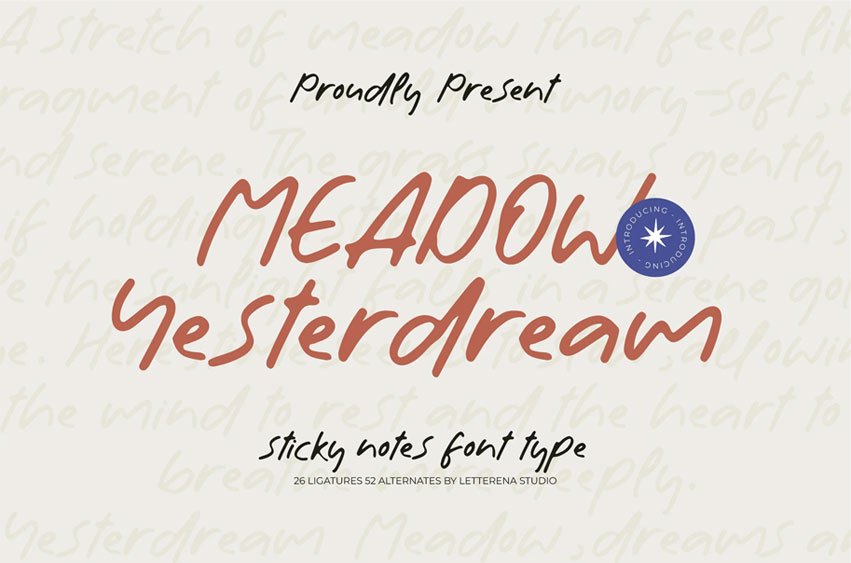 Meadow Yesterdream Font