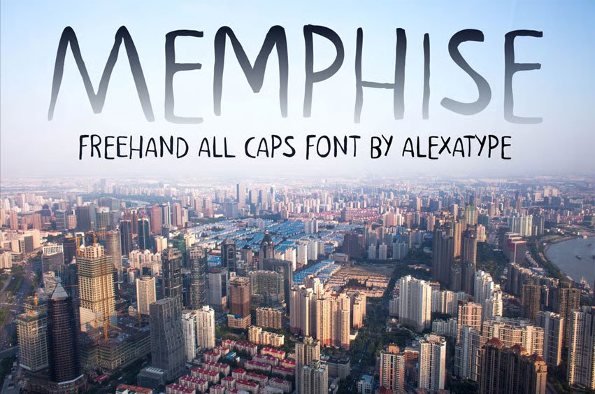 Memphise Freehand Font