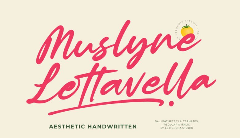 Muslyne Lettavella Font