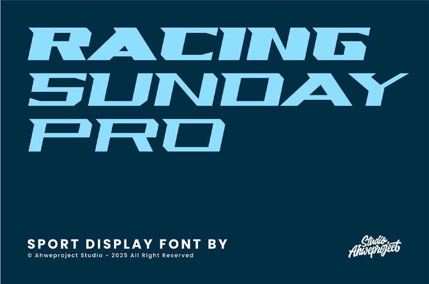Racing Sunday Pro Font