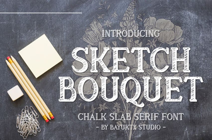 Sketch Bouquet Font