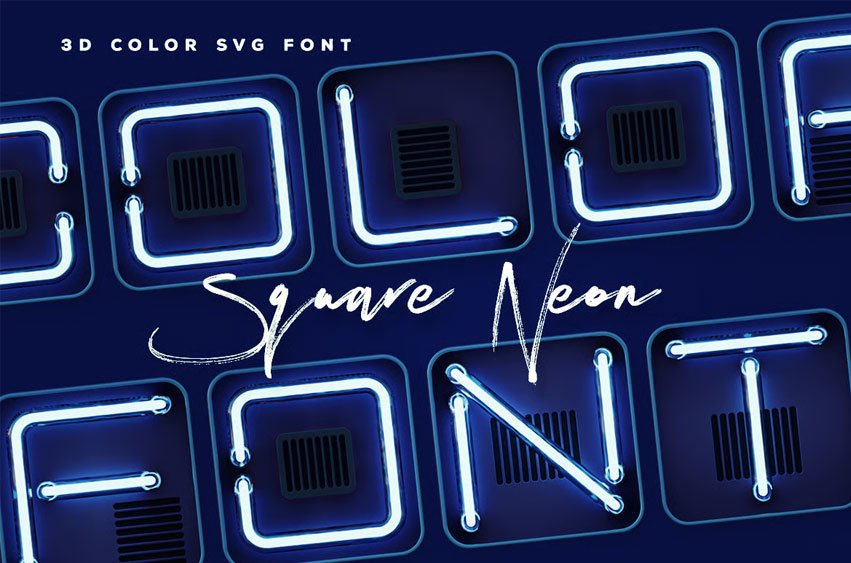 Square Neon Font