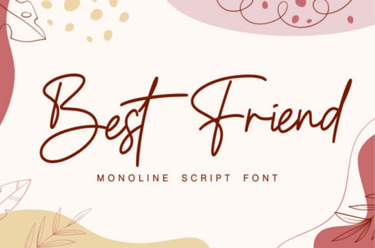 Best Friend Script Font - FreeDaFonts