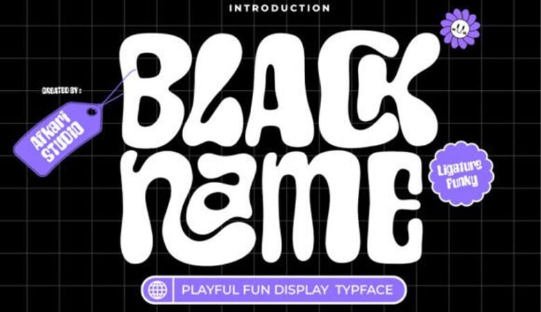 Black Name Font