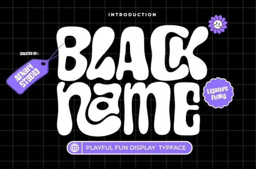 Black Name Font