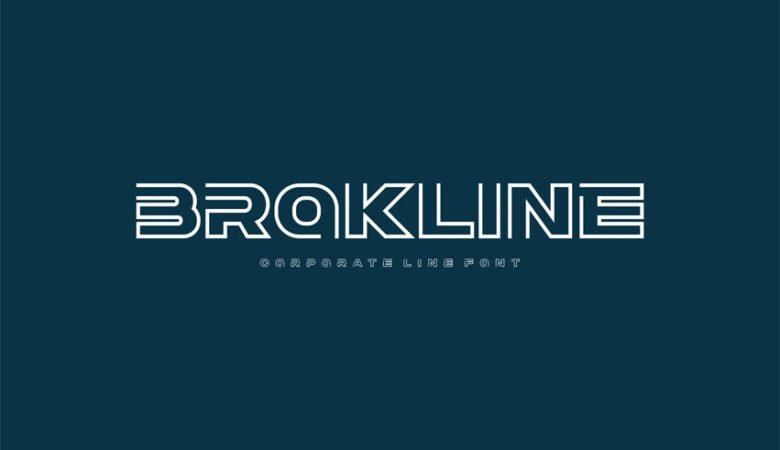 Brokline Line Font
