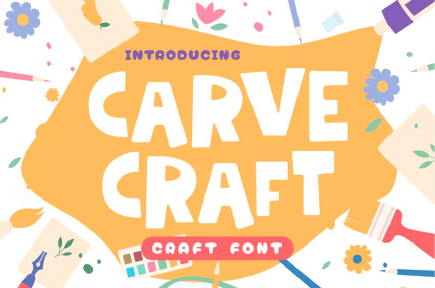 Carve Craft Font