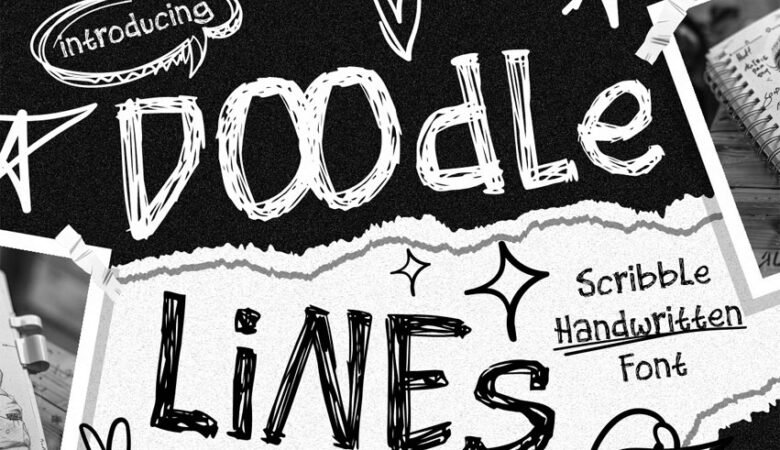 Doodle Lines Scribble Font