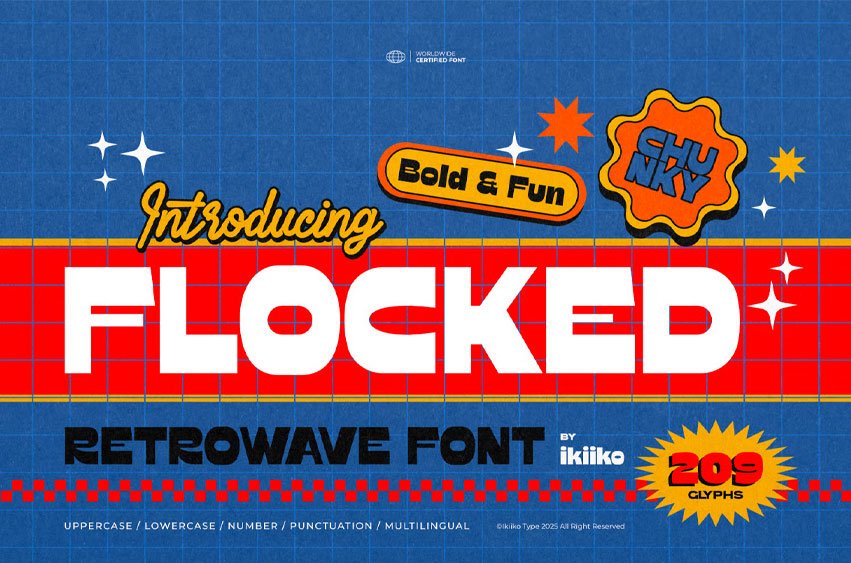 Flocked Font