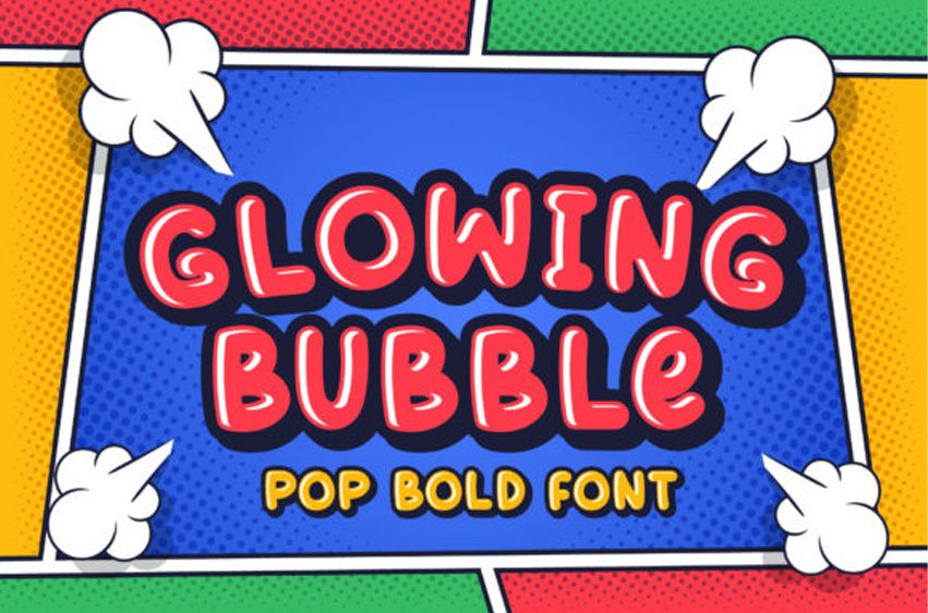 Glowing Bubble Font