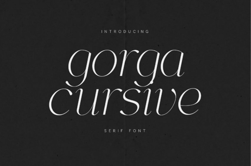 Gorga Cursive Font
