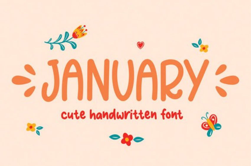 January Cute Font