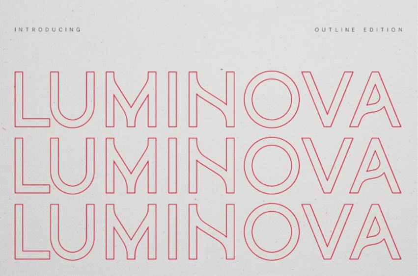 Luminova Outline Font
