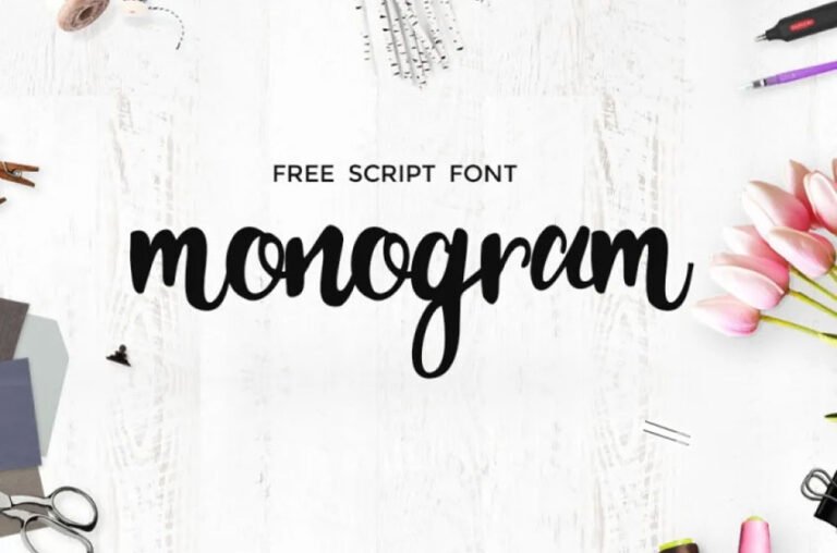 Monogram Script Font - FreeDaFonts