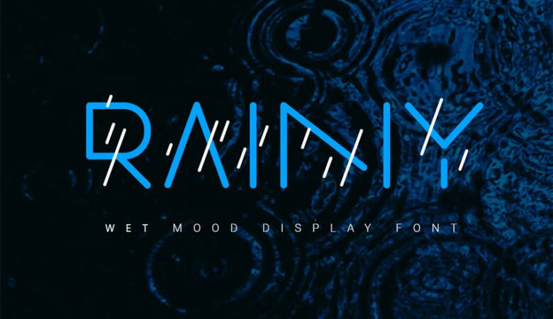 Rainy Color Line Font