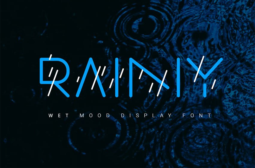 Rainy Color Line Font