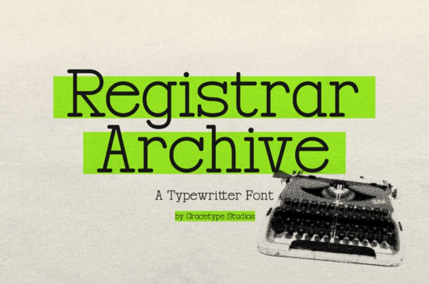 Registrar Archive Font