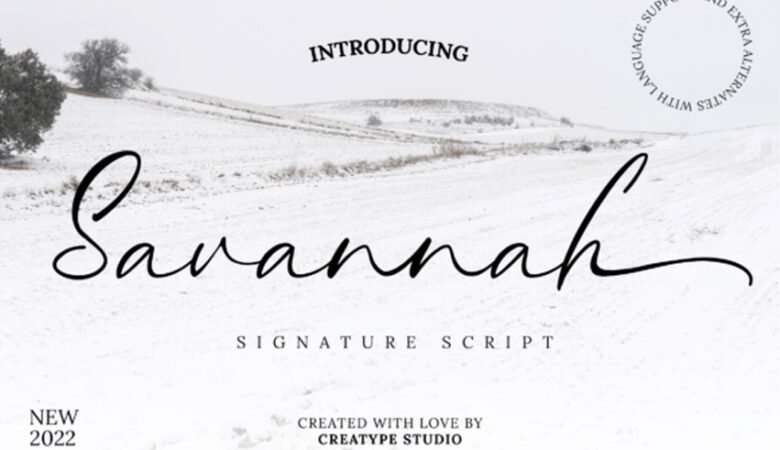Savannah Signature Font