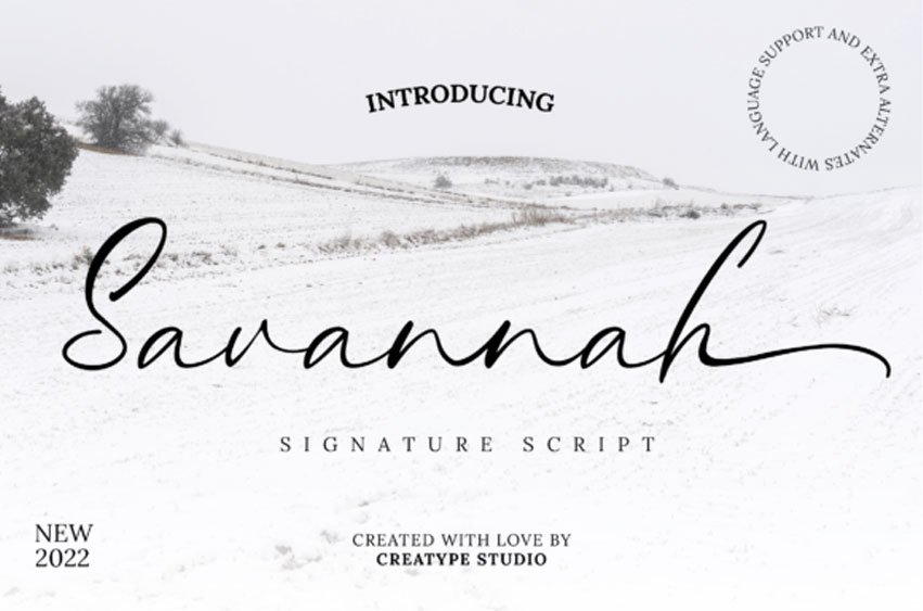 Savannah Signature Font