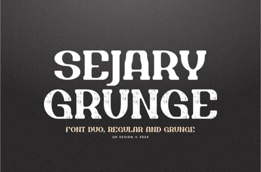 Sejary Grunge Font