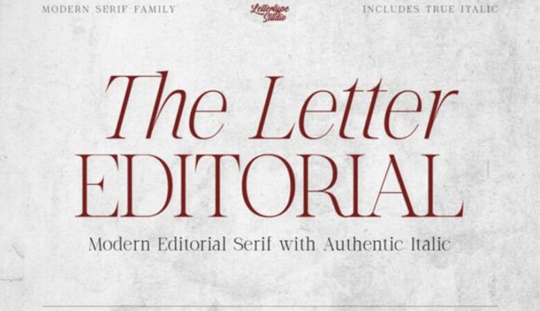 The Letter Editorial Font